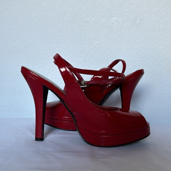 Red platform sandals - Picture 4 of 5